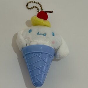 Sanrio Cinnamoroll Ice Cream Cone Plush Keychain/Charm